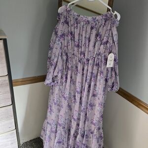 Purple floral Dress